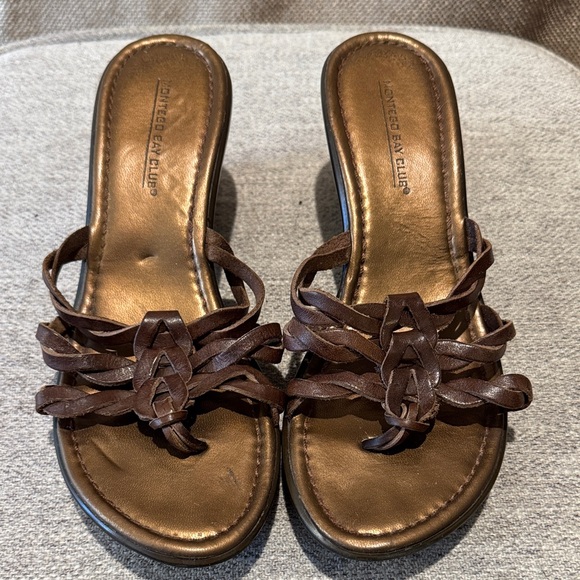 Montego Bay Club Dark Brown Wedge Sandals - Picture 3 of 5